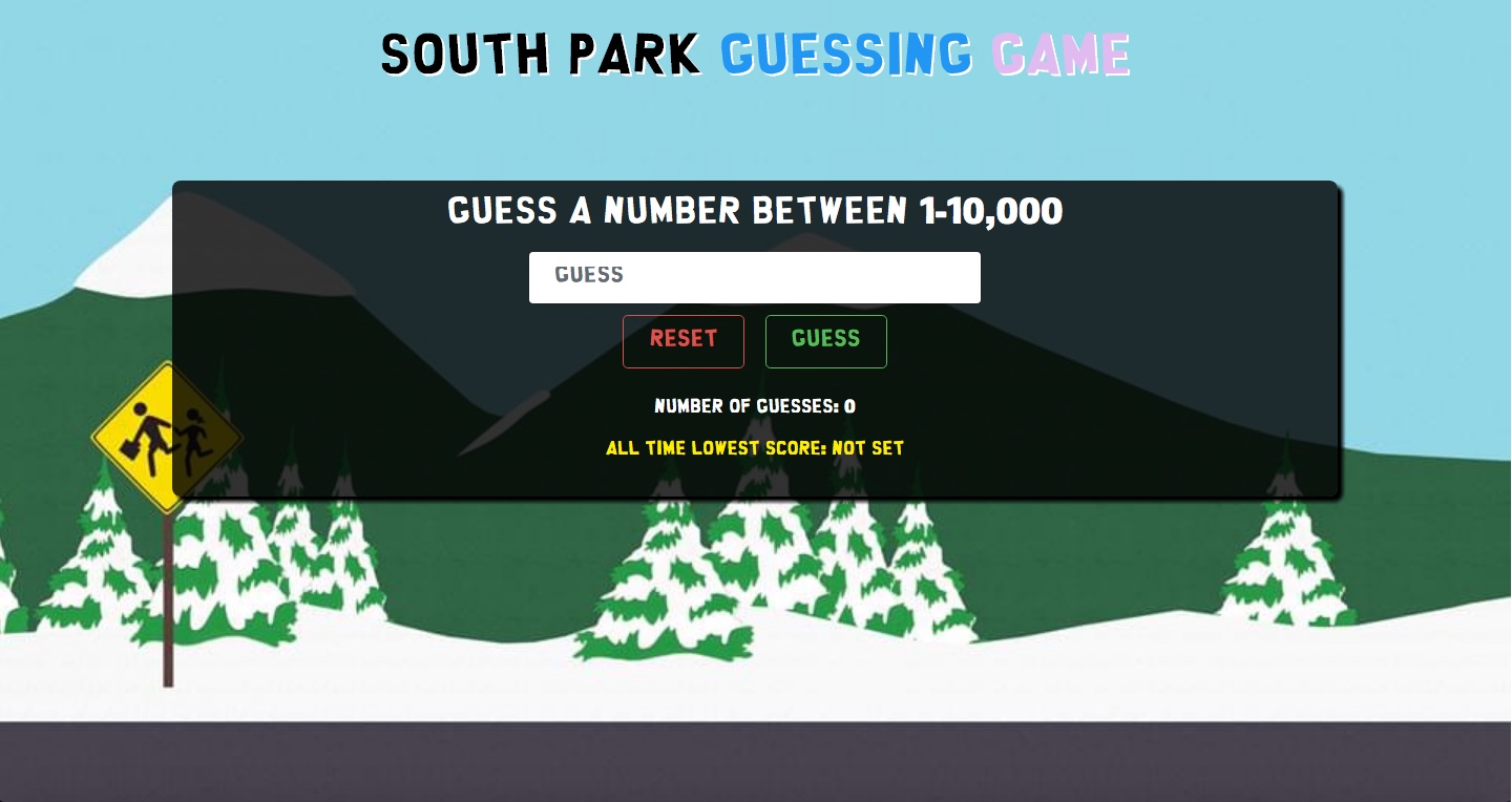 South Park guessing game